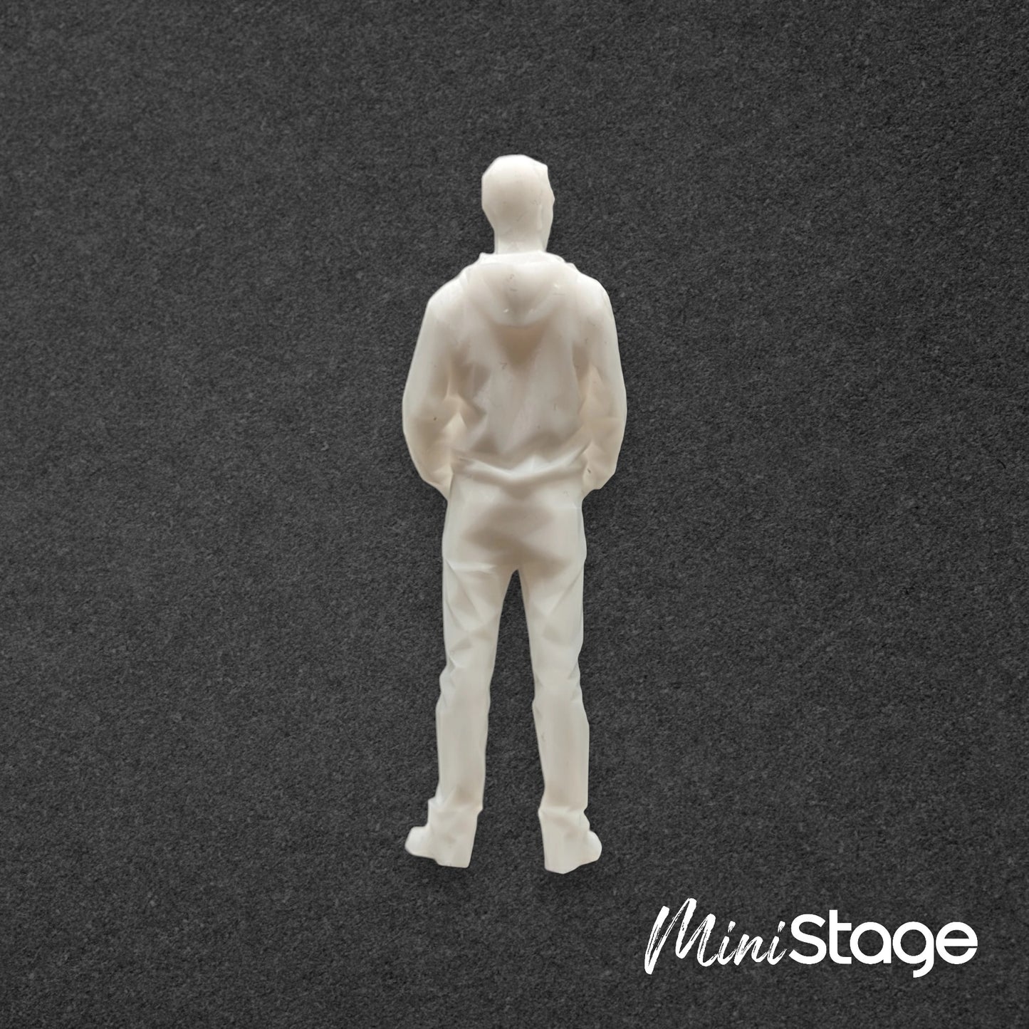 George - Figure of a male Standing wearing casual clothing, hoodie top and his hands in his pocket