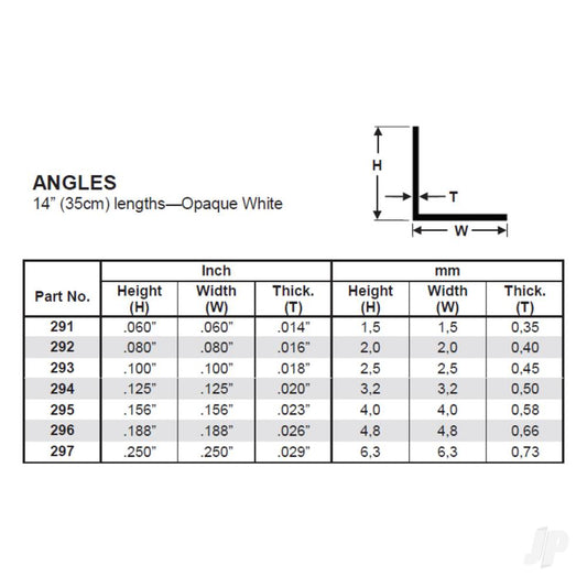 Evergreen Right-Angle (350mm Long)