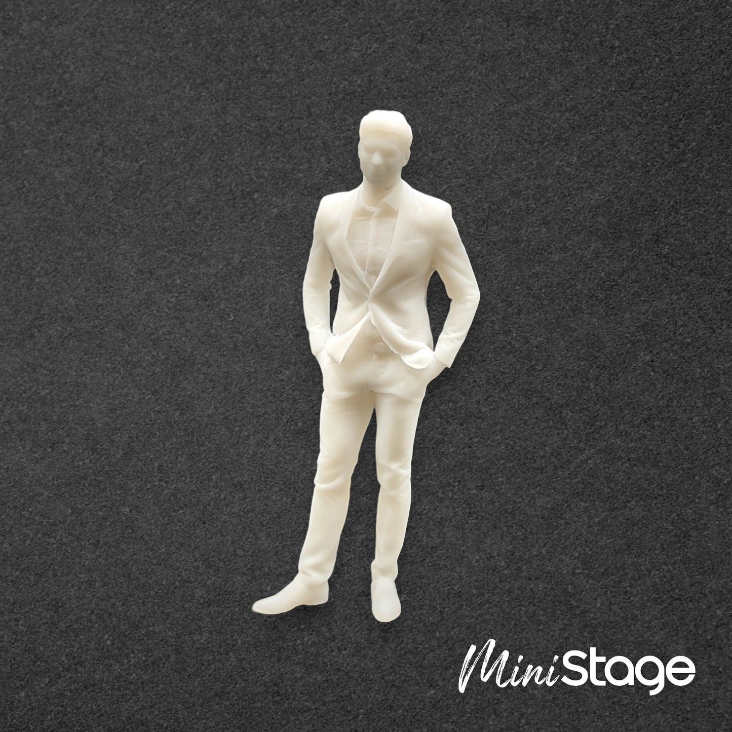 Sebastian - Figure of Business Man wearing a suit with his hands in his pockets.