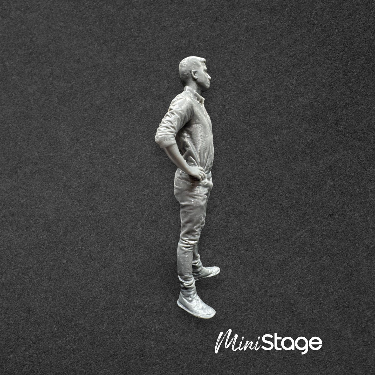 Jack - Figure of a male standing wearing a shirt and jeans with his hands on his hips