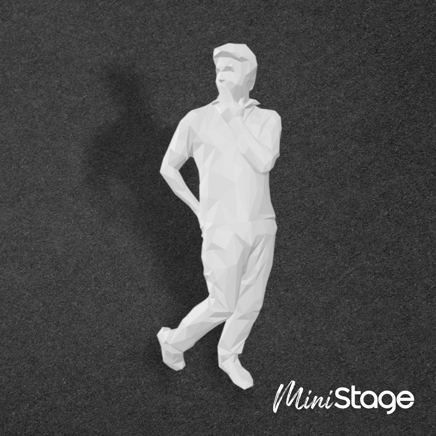 Luke - Set of Two Low Poly Scale Figures of a male wearing a Polo Shirt and Trousers