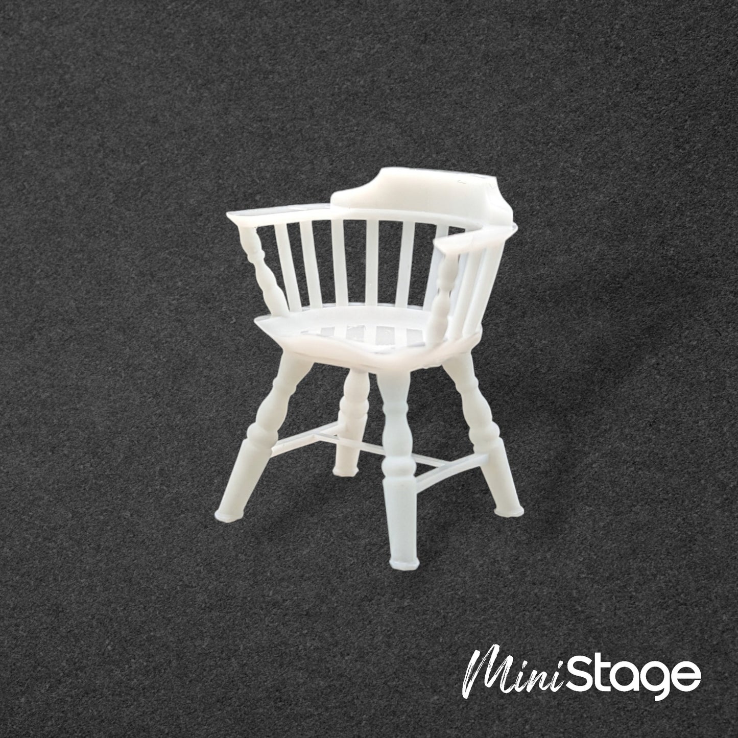 Scale Model of a Low-Back American Windsor Armchair