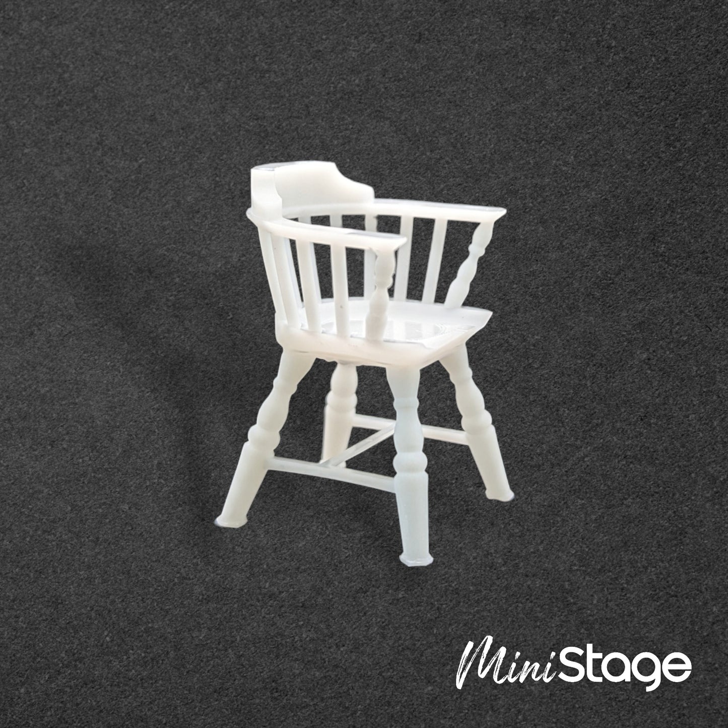 Scale Model of a Low-Back American Windsor Armchair