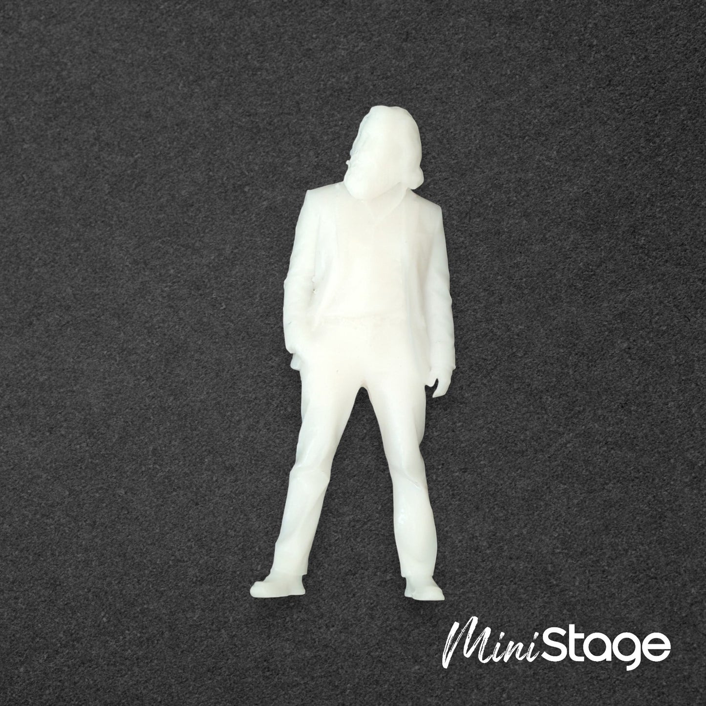Nick - Figure of a male Standing Male with a Large Beard wearing Smart Clothing