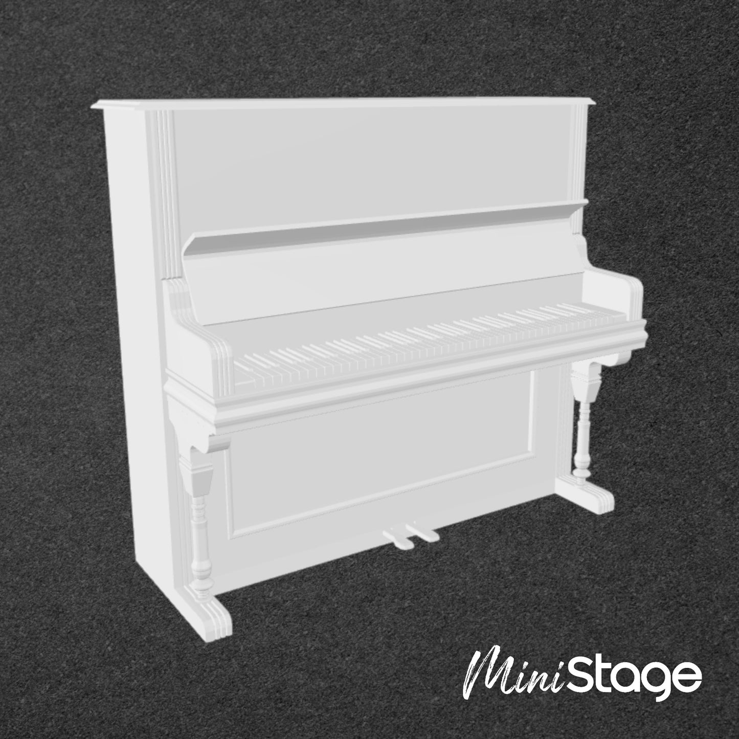 Scale 3D Printed Model of an Upright Piano