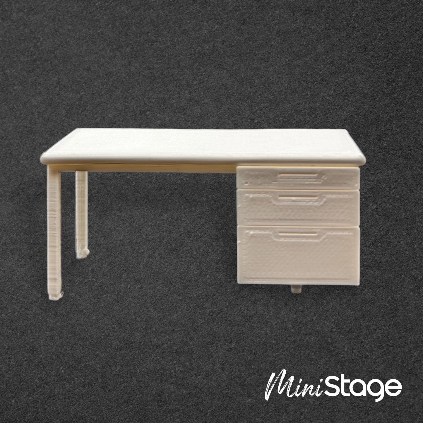 Scale Model of a Industrial Military Metal Office Desk