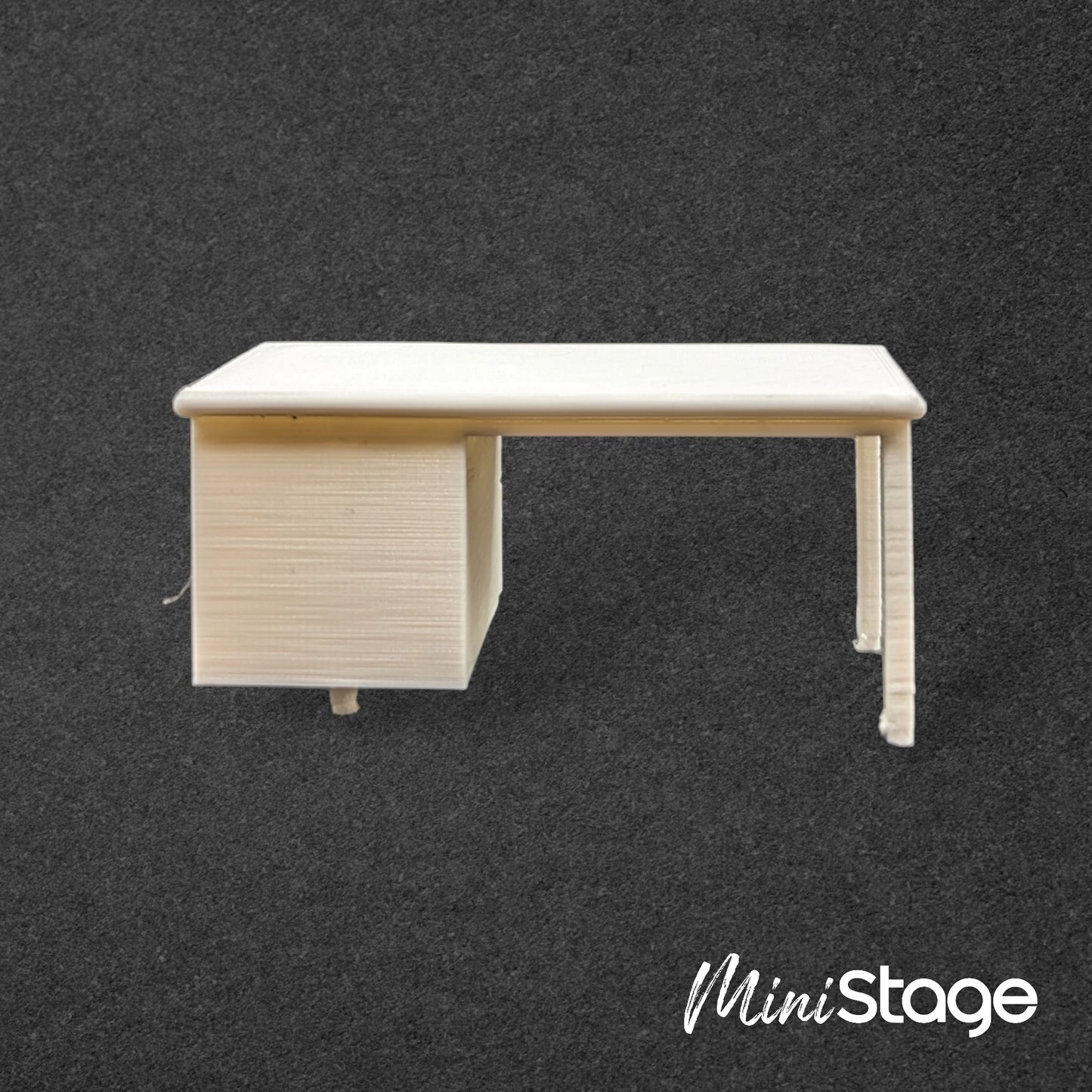 Scale Model of a Industrial Military Metal Office Desk
