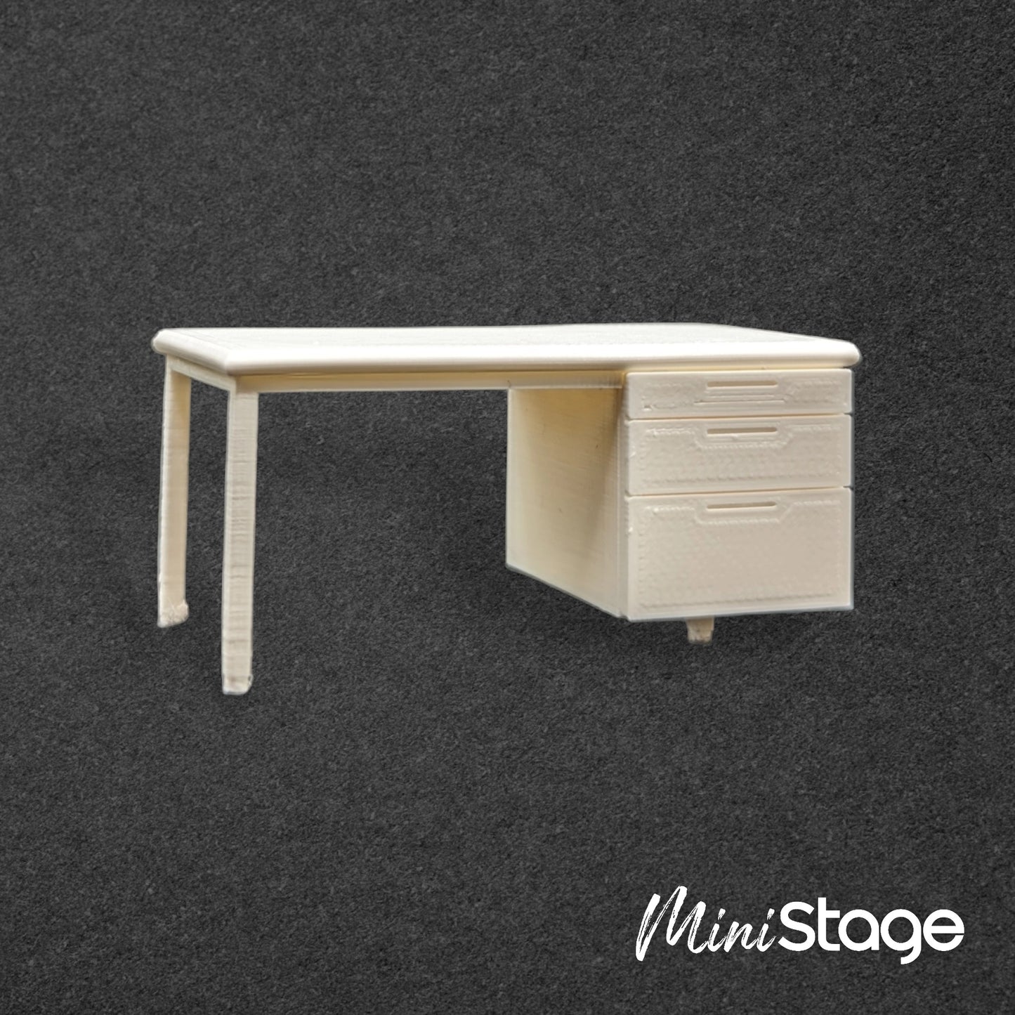 Scale Model of a Industrial Military Metal Office Desk