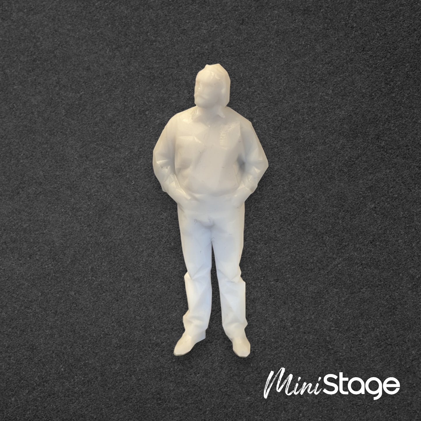 Logan - Scale Model Box Unpainted Figure of a older male Standing with His Hands in his Pockets