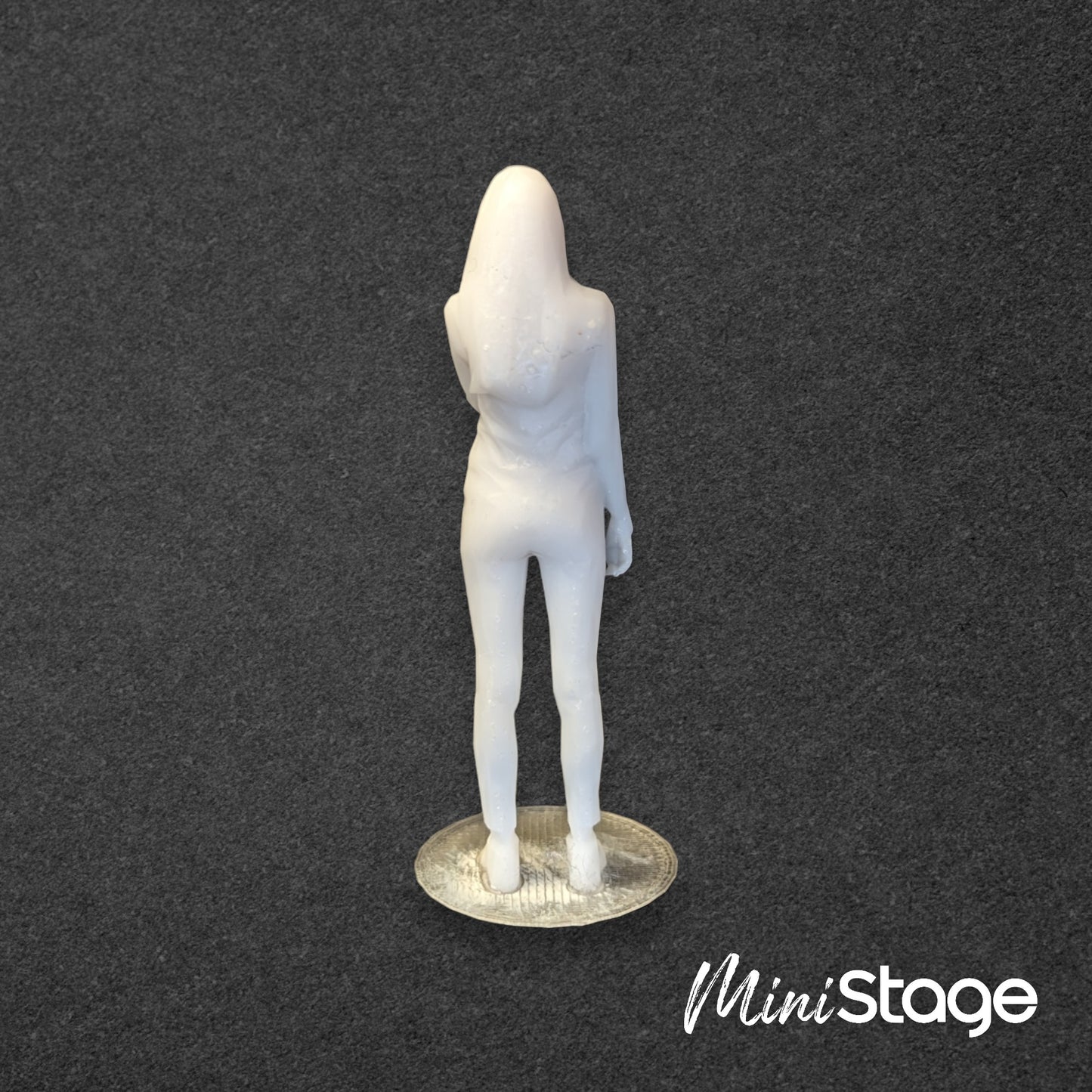 Amelia - Scale Model Box Unpainted Figure of Woman Standing and Eating