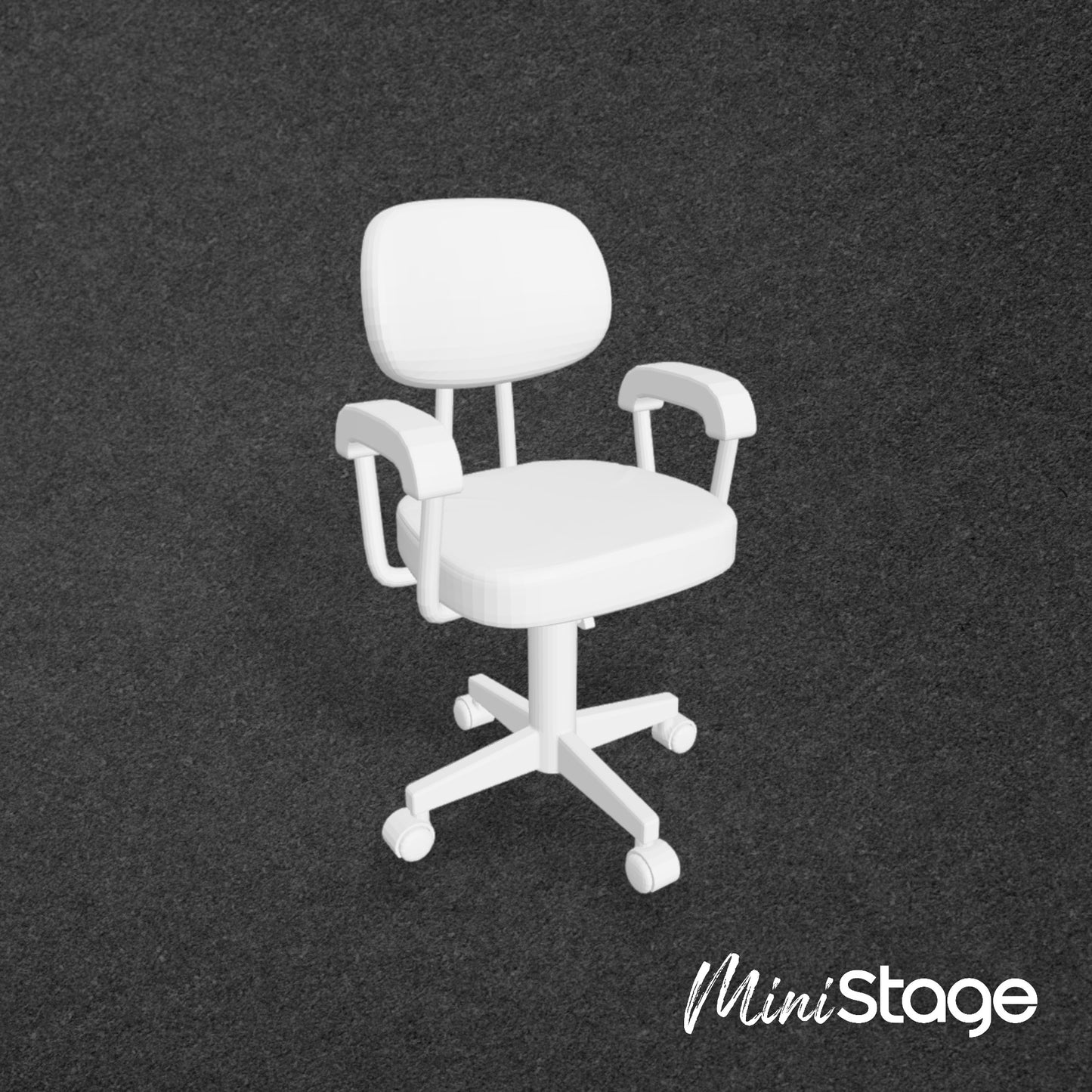 Scale model of a small office swivel chair