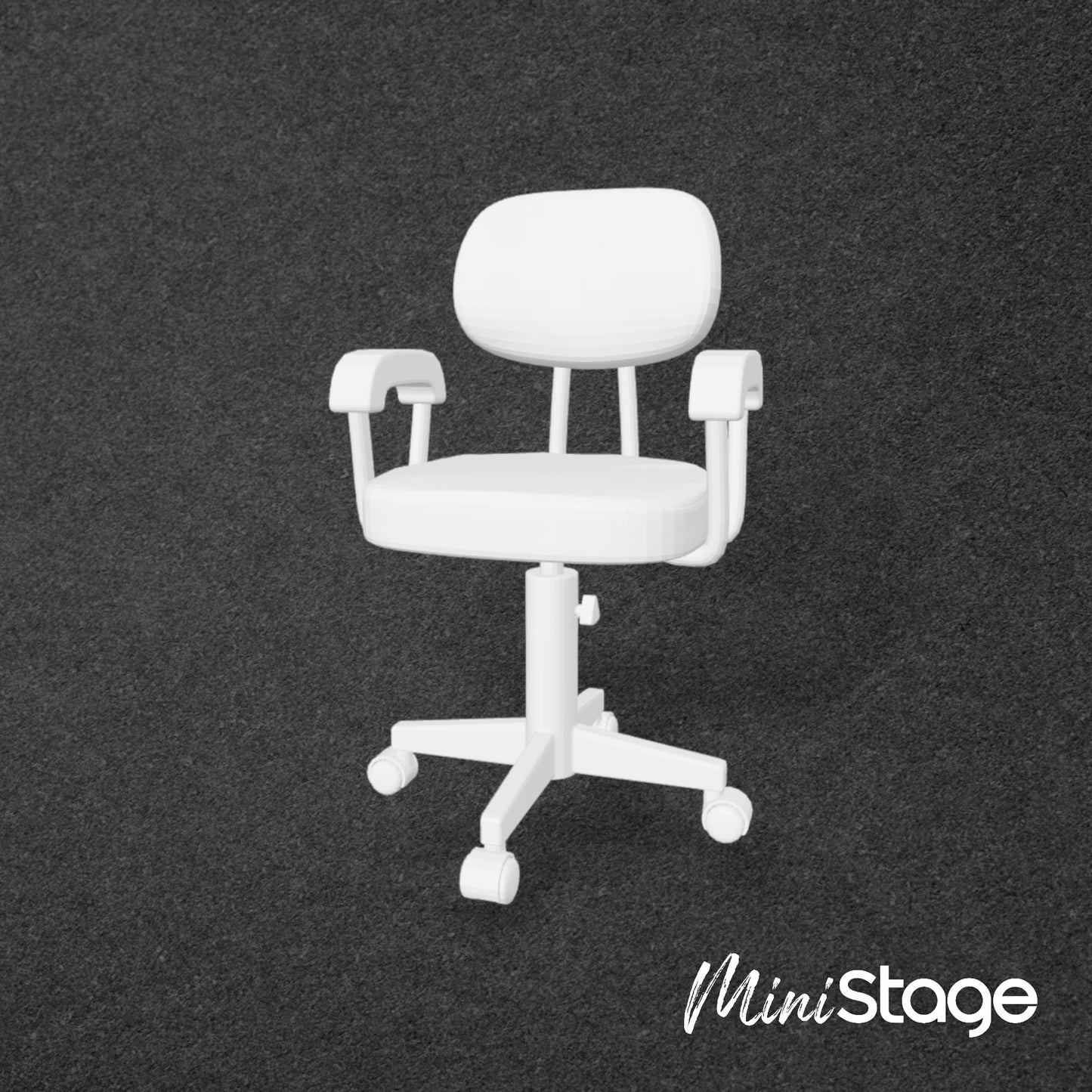 Scale model of a small office swivel chair