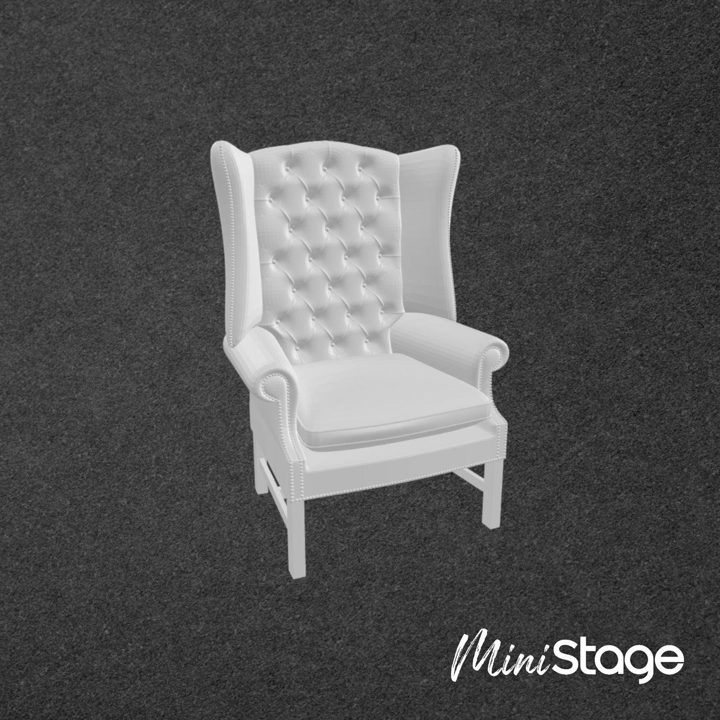Scale Model of a Georgian Wing Armchair