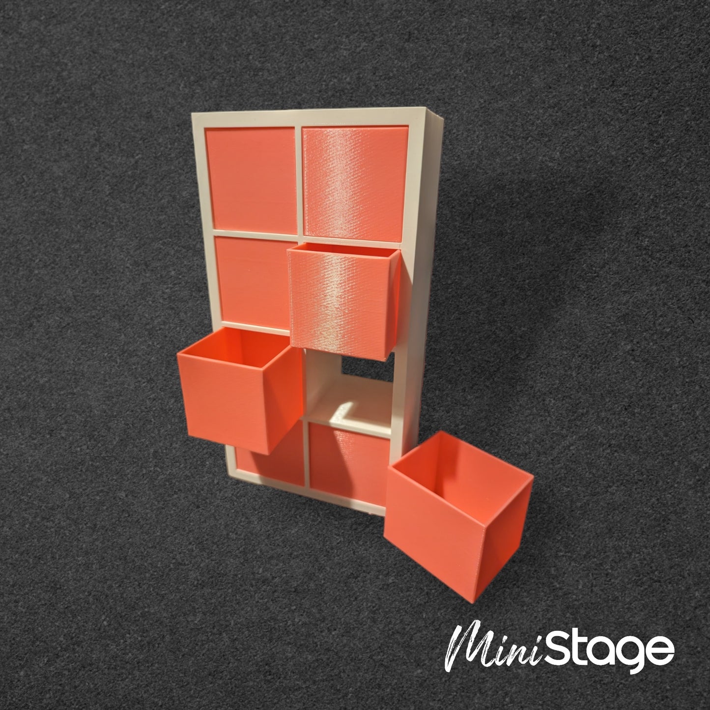 Scale Model of a Square Shelving Unit (Based on Kallax)