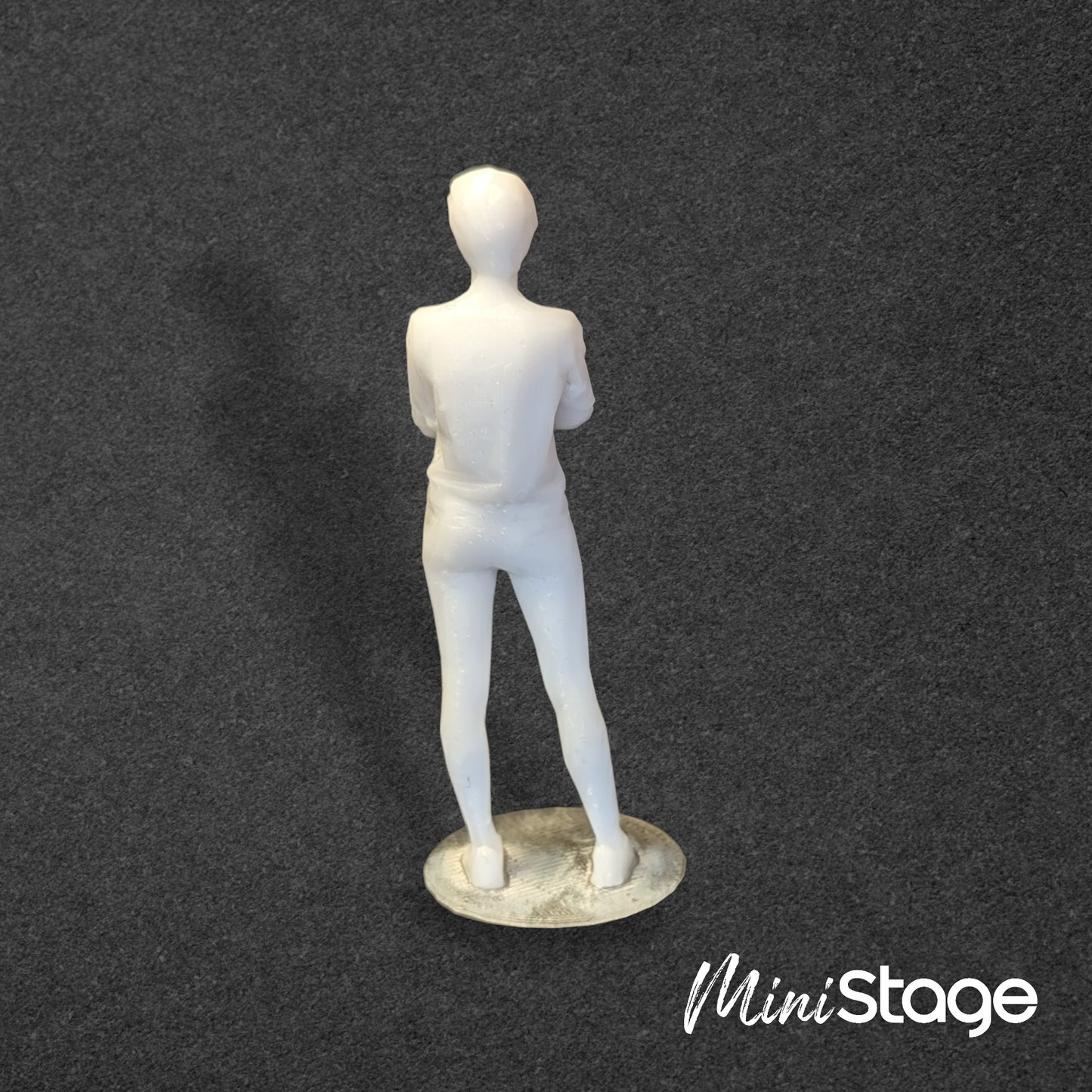 Lily - Scale Modelbox Unpainted Figure of Woman Standing with Arms Folded