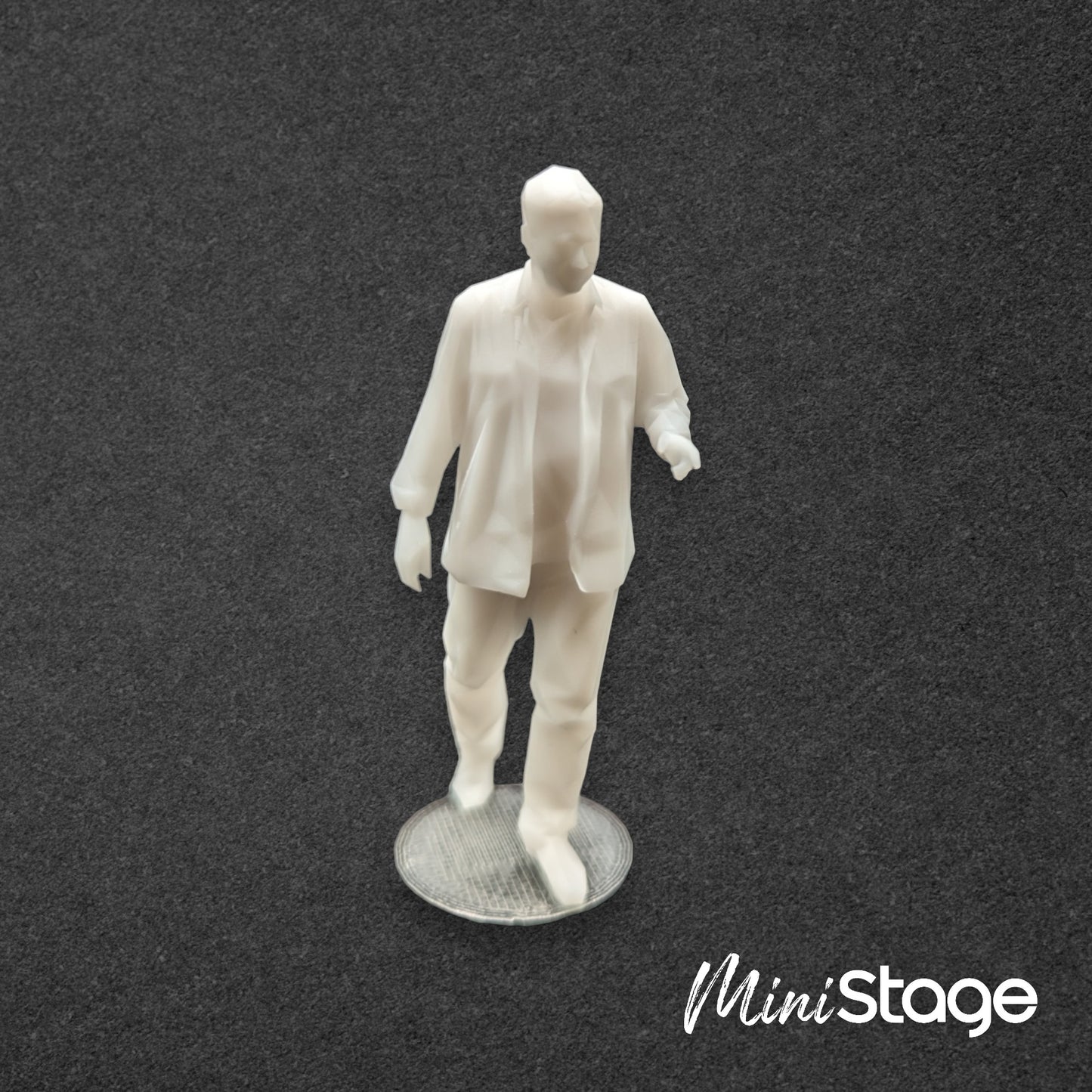 Mike - Set of Two Low Poly Scale Figures of a male wearing a Jacket and Trousers