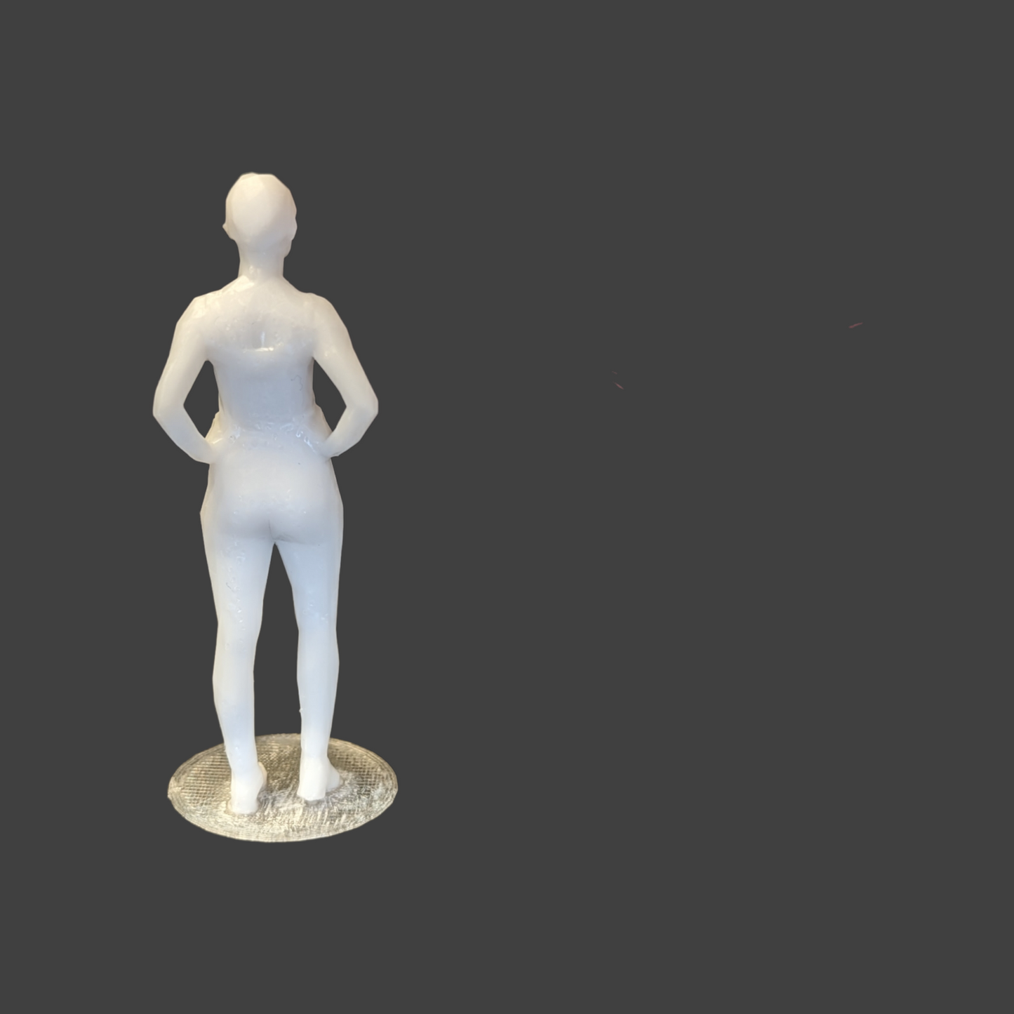 Scale Model Box Unpainted Figure of Woman Standing in Sports Clothing Stretching